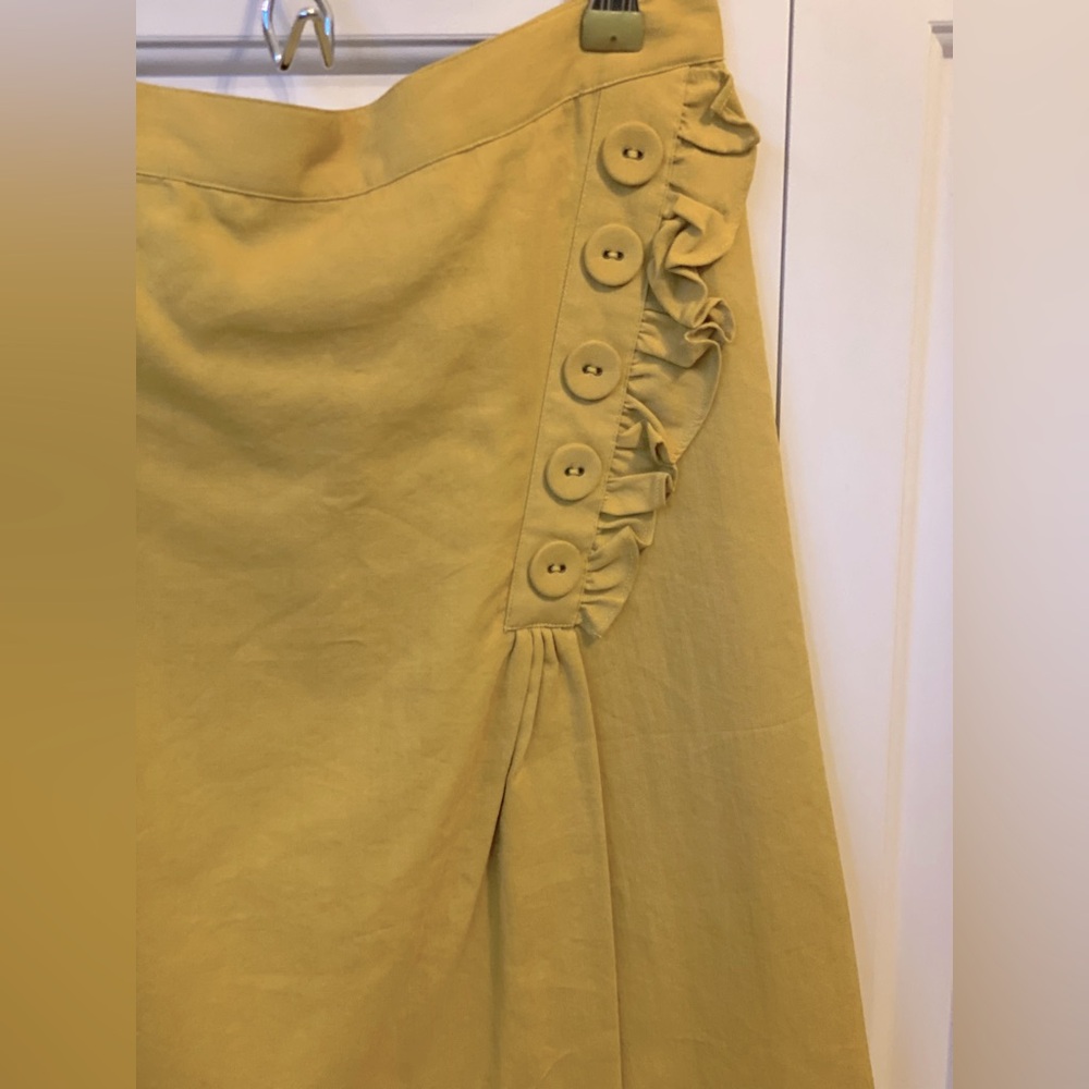 Burlapp Mustard Pencil Skirt- New with Tags